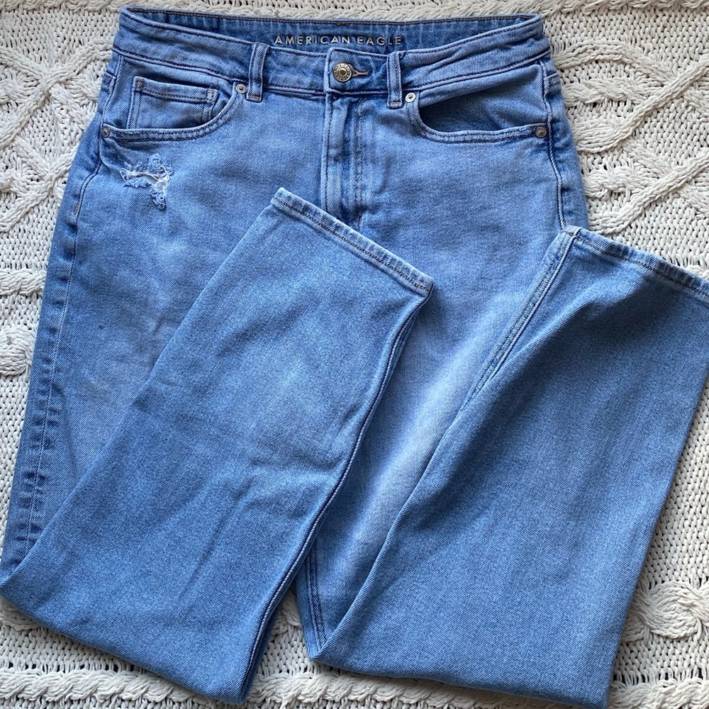 American Eagle Light Blue Stretch Denim - Size 8